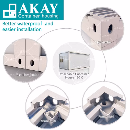 Casa prefabbricata prefabbricata per case modulari mobili prefabbricate dal design moderno professionale a 2 piani con decorazione